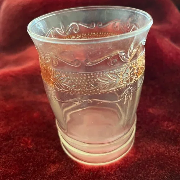 7 in the Set Stippled Rose S - 4 Inch Depression Glass Tumblers - MAC Beth Evans - Picture 2 of 2